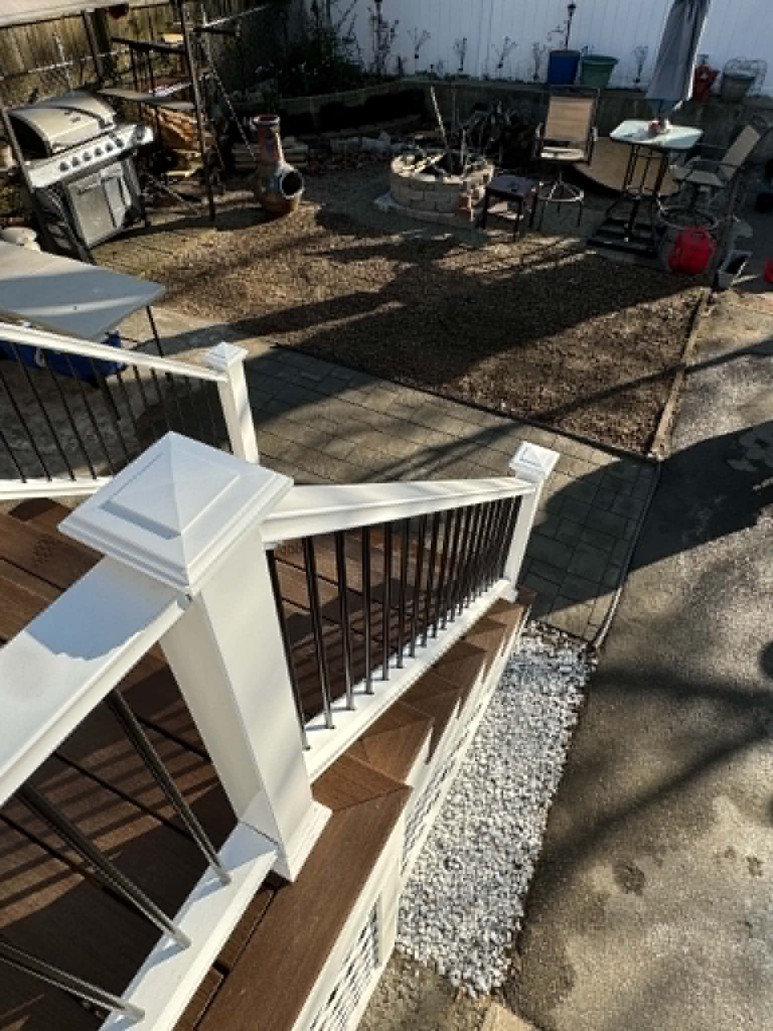 Deck stairs front view